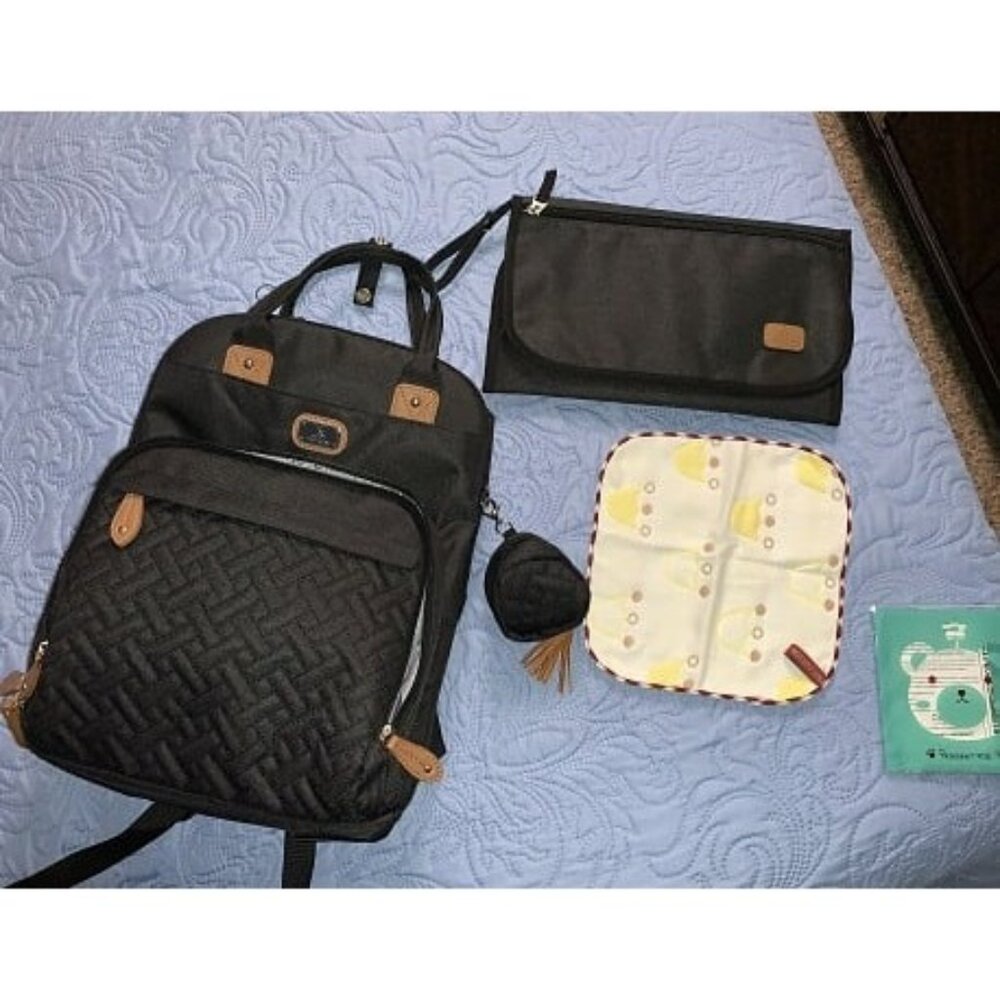 New Diaper Bag Backpack with Portable Changing Pad, Pacifier Case